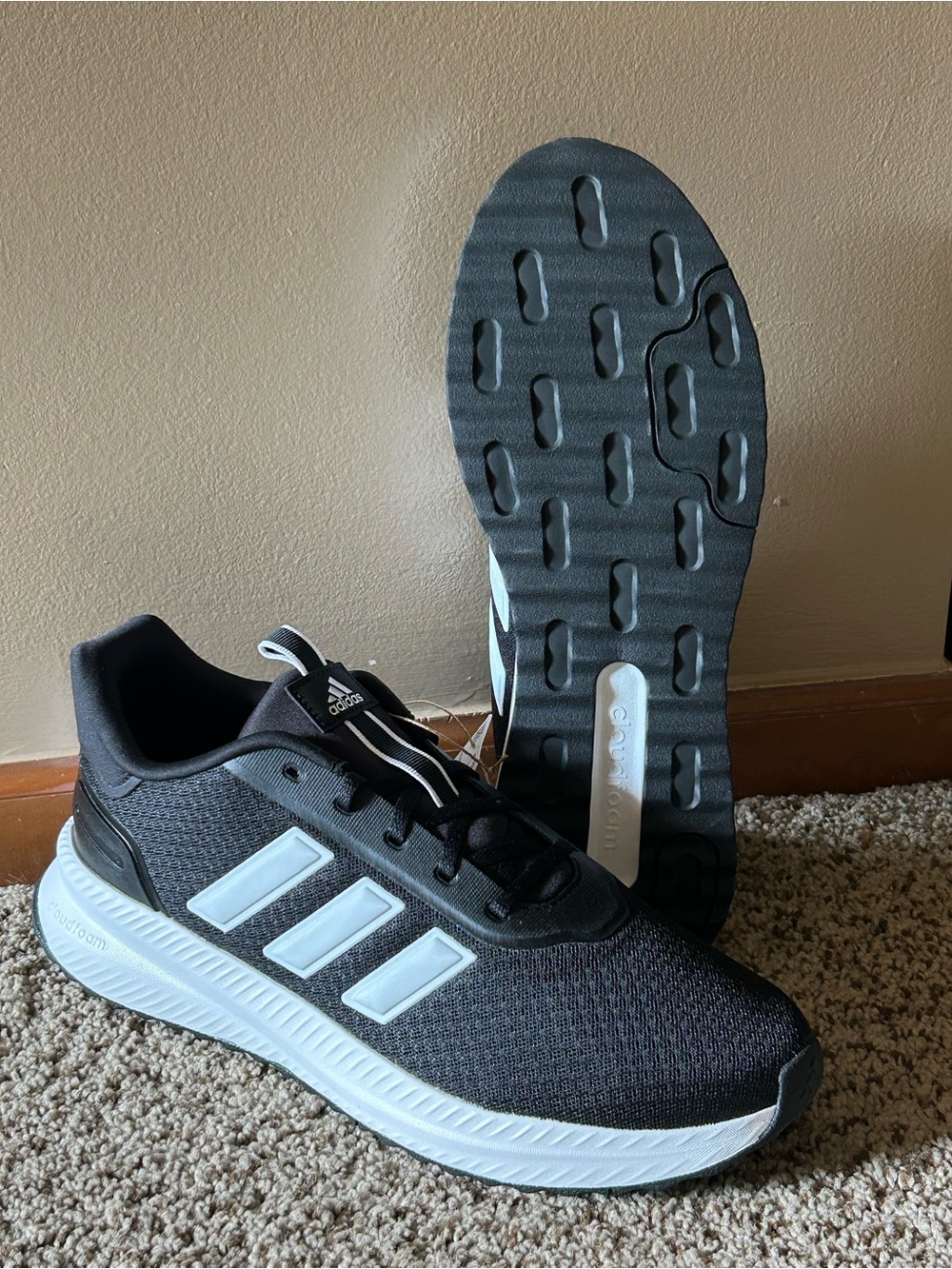 adidas X_PLR Path men's black & white running shoes size 11